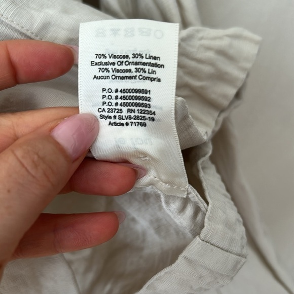 Le fou Wilfred Linen jacket aritzia size XS cream white mother of pearl button - Picture 7 of 8